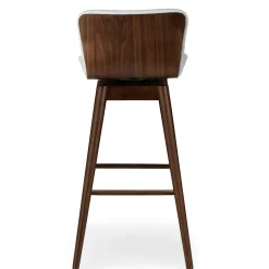 Sede Swivel Bar Stool - Walnut and Mist Gray