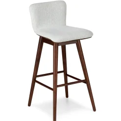 Sede Swivel Bar Stool - Walnut and Mist Gray