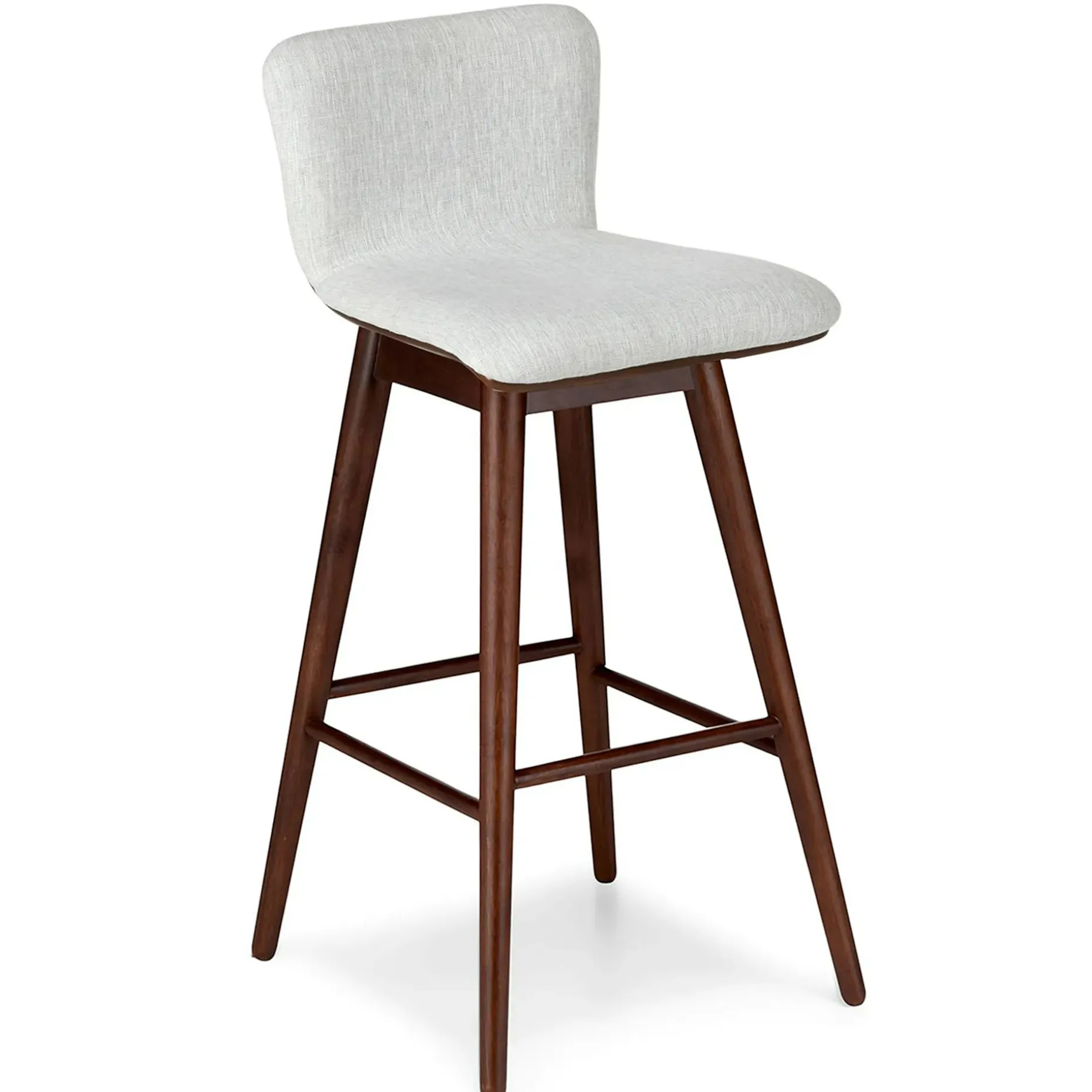 Sede Swivel Bar Stool - Walnut and Mist Gray