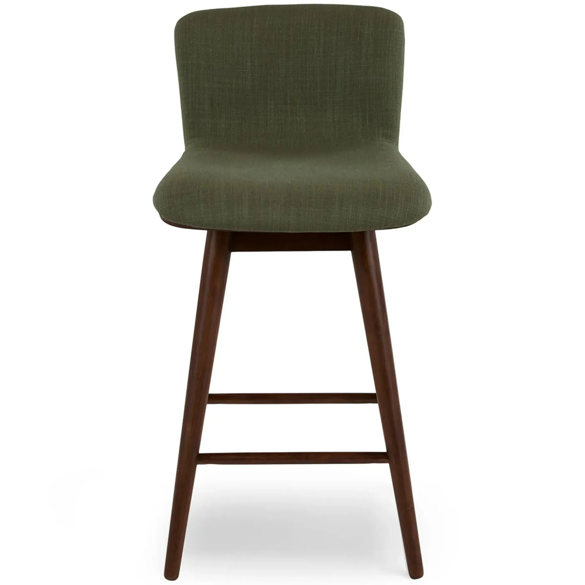Sede Swivel Counter Stool - Walnut and Olio Green
