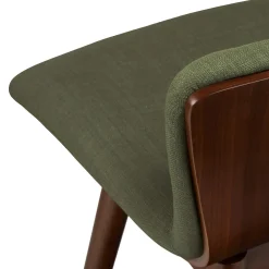 Sede Swivel Counter Stool - Walnut and Olio Green