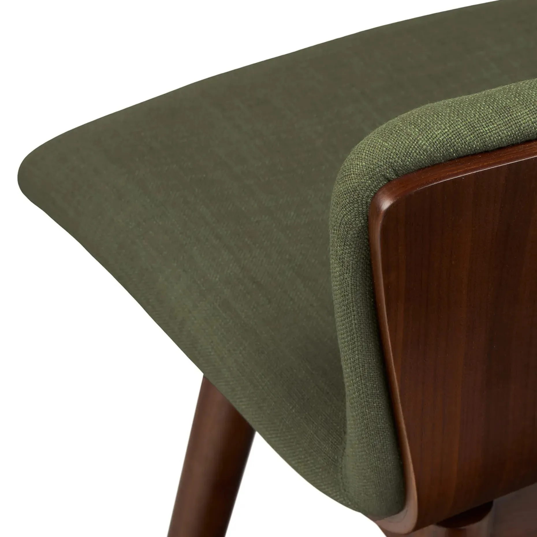 Sede Swivel Counter Stool - Walnut and Olio Green