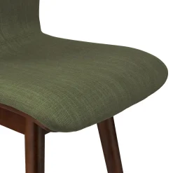 Sede Swivel Counter Stool - Walnut and Olio Green