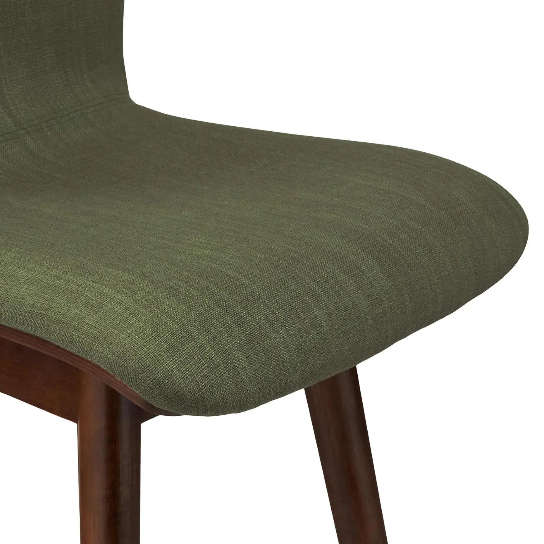 Sede Swivel Counter Stool - Walnut and Olio Green