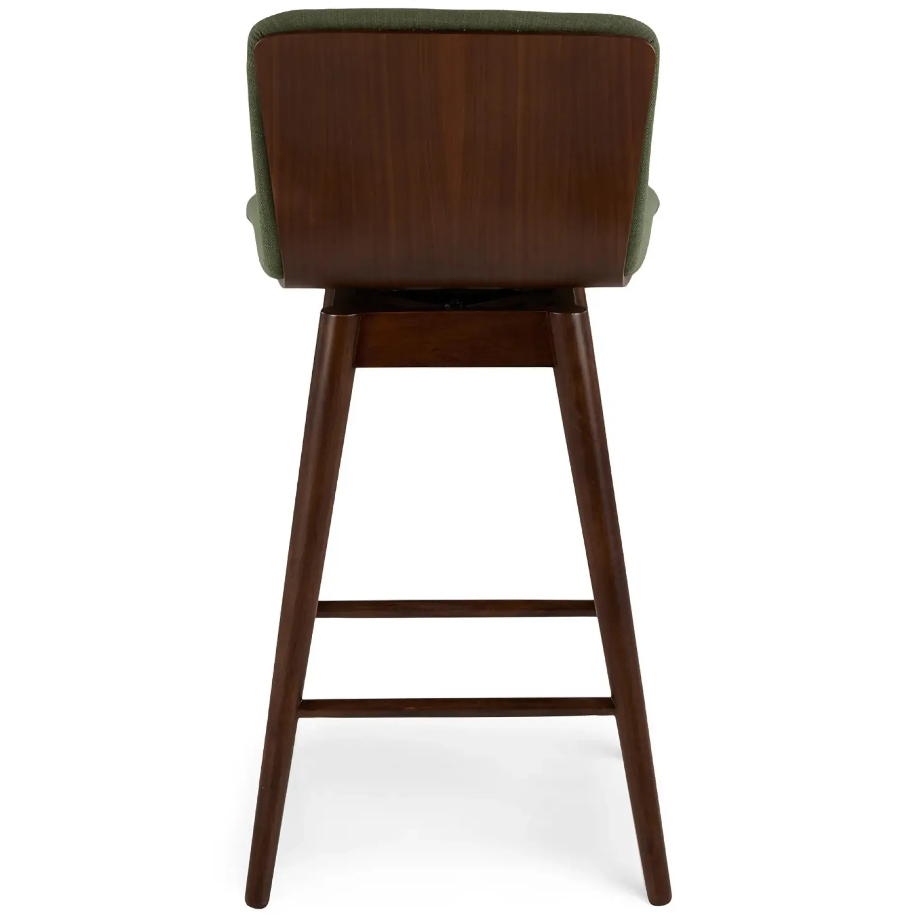 Sede Swivel Counter Stool - Walnut and Olio Green