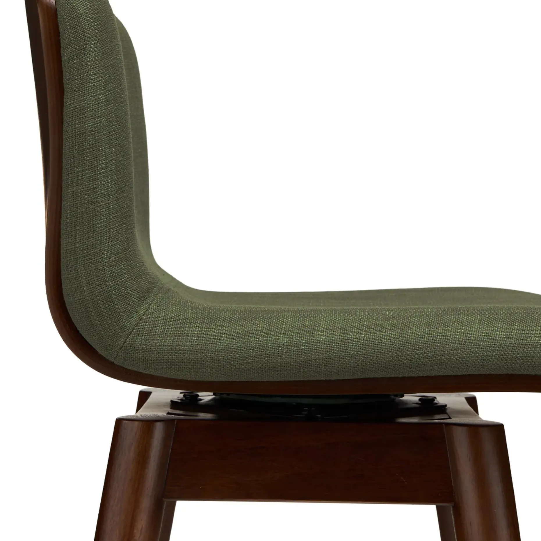 Sede Swivel Counter Stool - Walnut and Olio Green