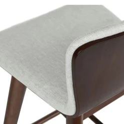 Sede Swivel Counter Stool - Walnut and Mist Gray