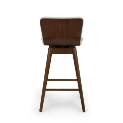 Sede Swivel Counter Stool - Walnut and Mist Gray