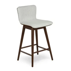 Sede Swivel Counter Stool - Walnut and Mist Gray