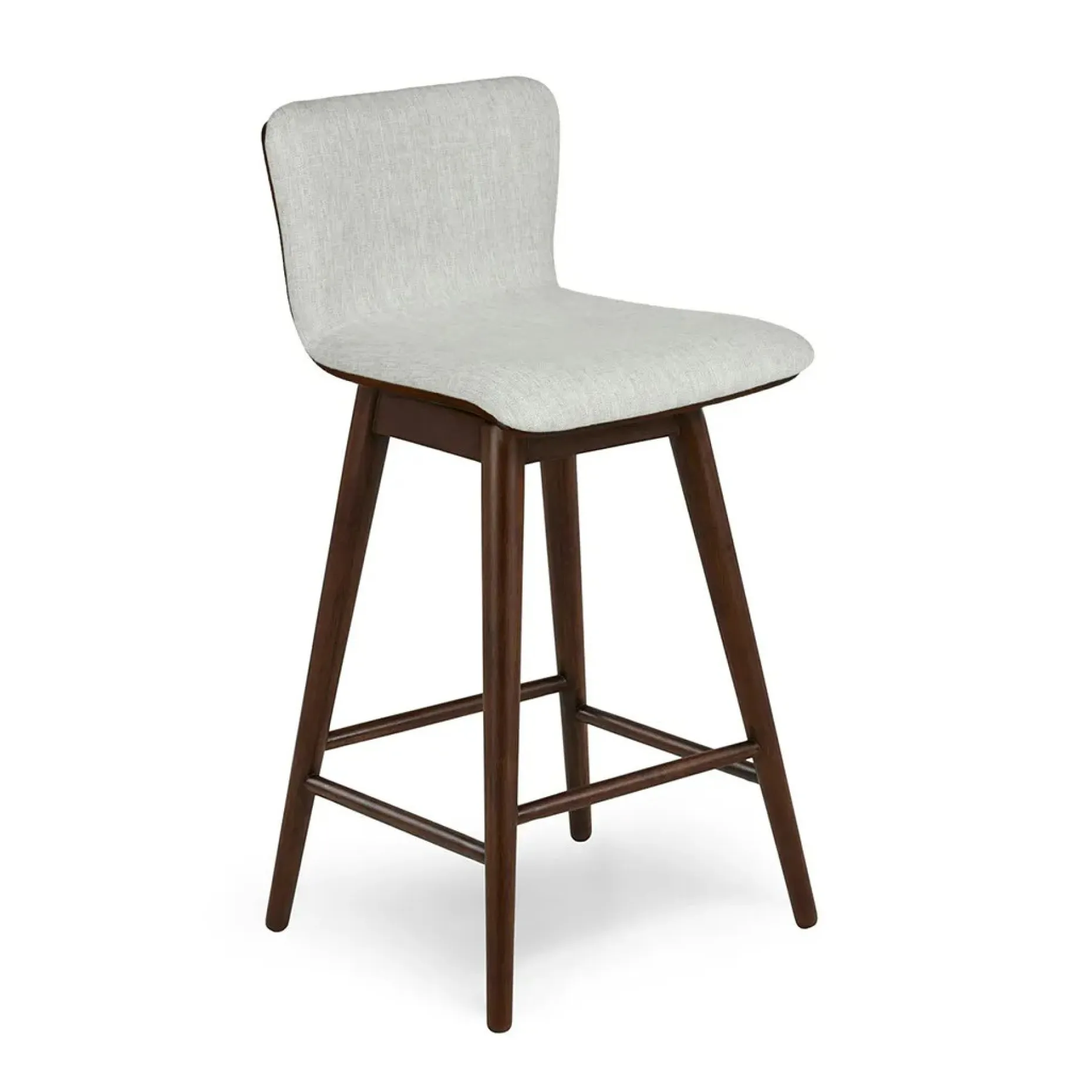 Sede Swivel Counter Stool - Walnut and Mist Gray