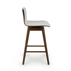 Sede Swivel Counter Stool - Walnut and Mist Gray