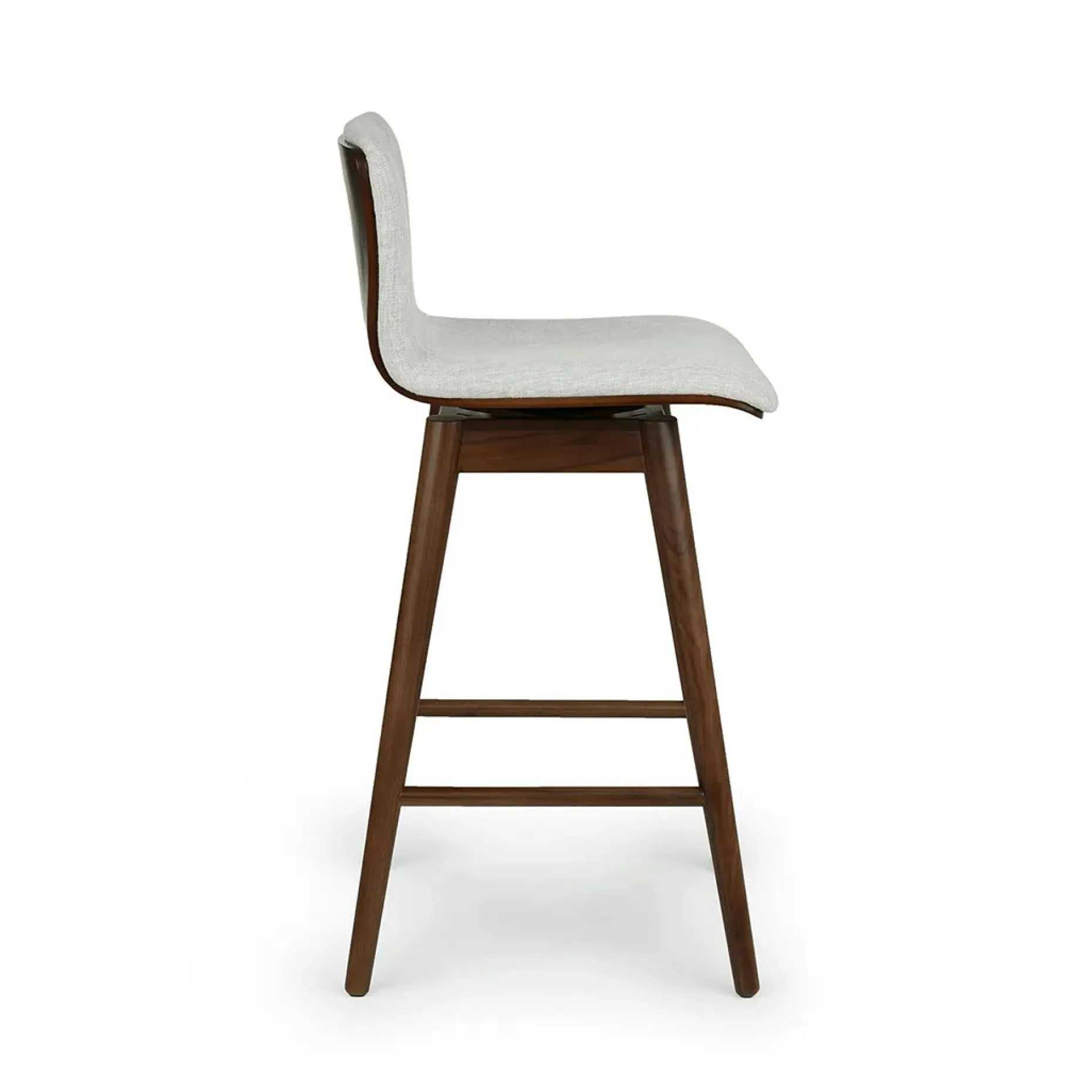 Sede Swivel Counter Stool - Walnut and Mist Gray