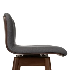 Sede Swivel Counter Stool - Walnut and Miller Gray