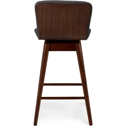 Sede Swivel Counter Stool - Walnut and Miller Gray