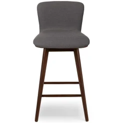 Sede Swivel Counter Stool - Walnut and Miller Gray