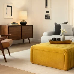 Sefto 39.5" Ottoman - Marigold Yellow