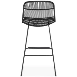 Selka Outdoor Bar Stool - Black