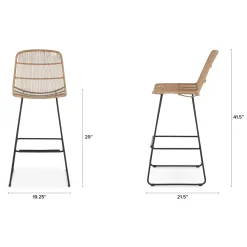 Selka Outdoor Bar Stool - Natural