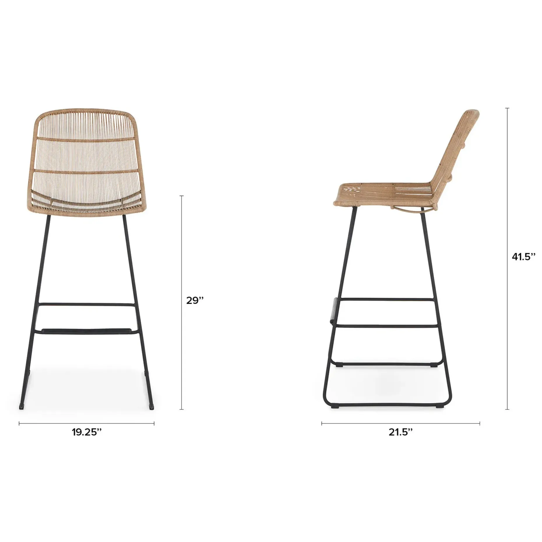 Selka Outdoor Bar Stool - Natural
