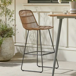 Selka Outdoor Bar Stool - Natural