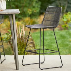Selka Outdoor Counter Stool - Black