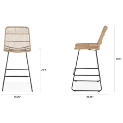 Selka Outdoor Counter Stool - Natural