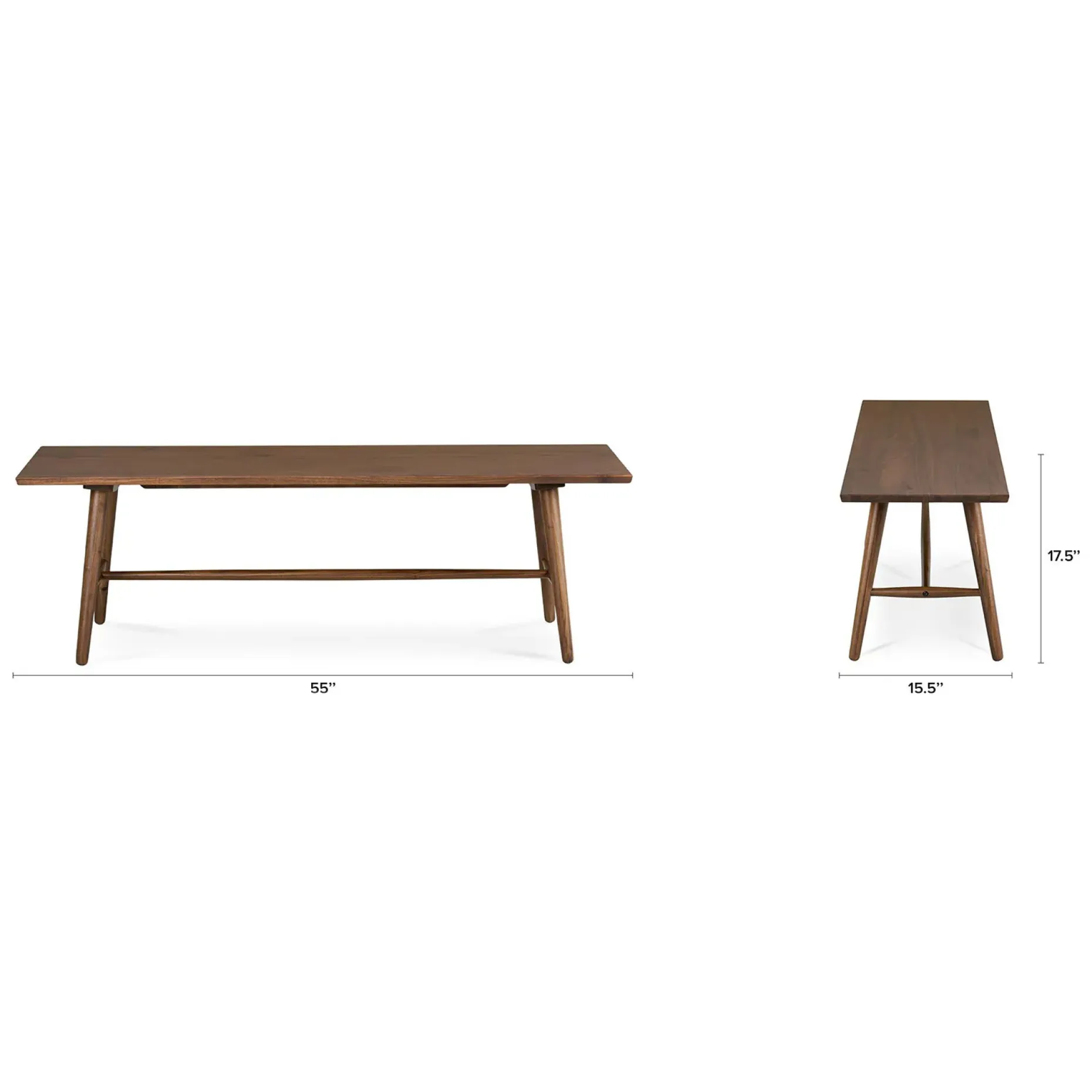 Seno 55" Bench - Walnut