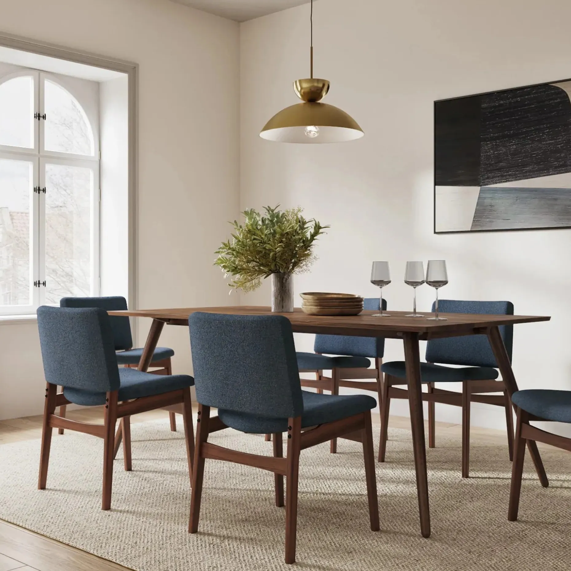 Seno 71" Dining Table - Walnut