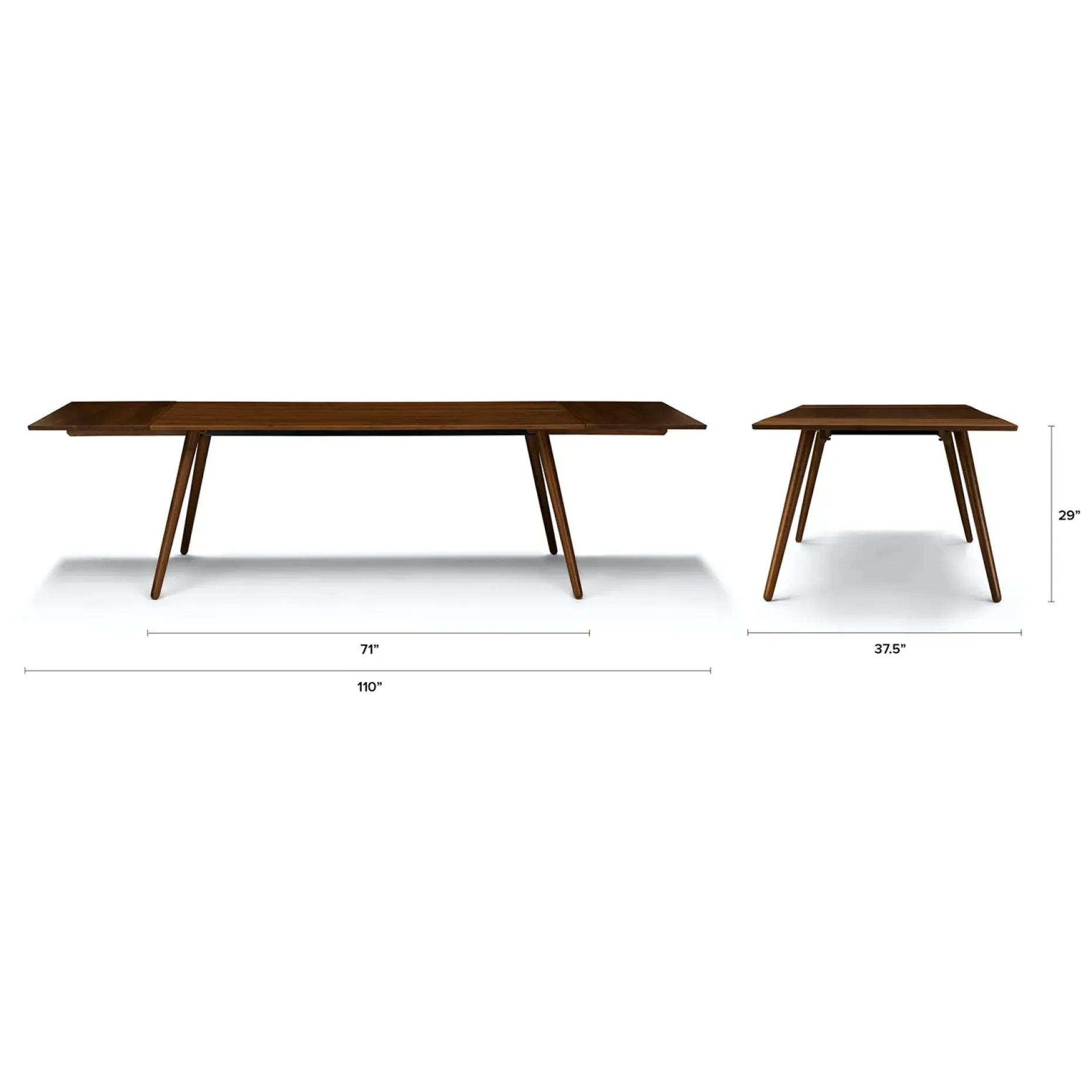 Seno 71" - 110" Extendable Dining Table - Walnut