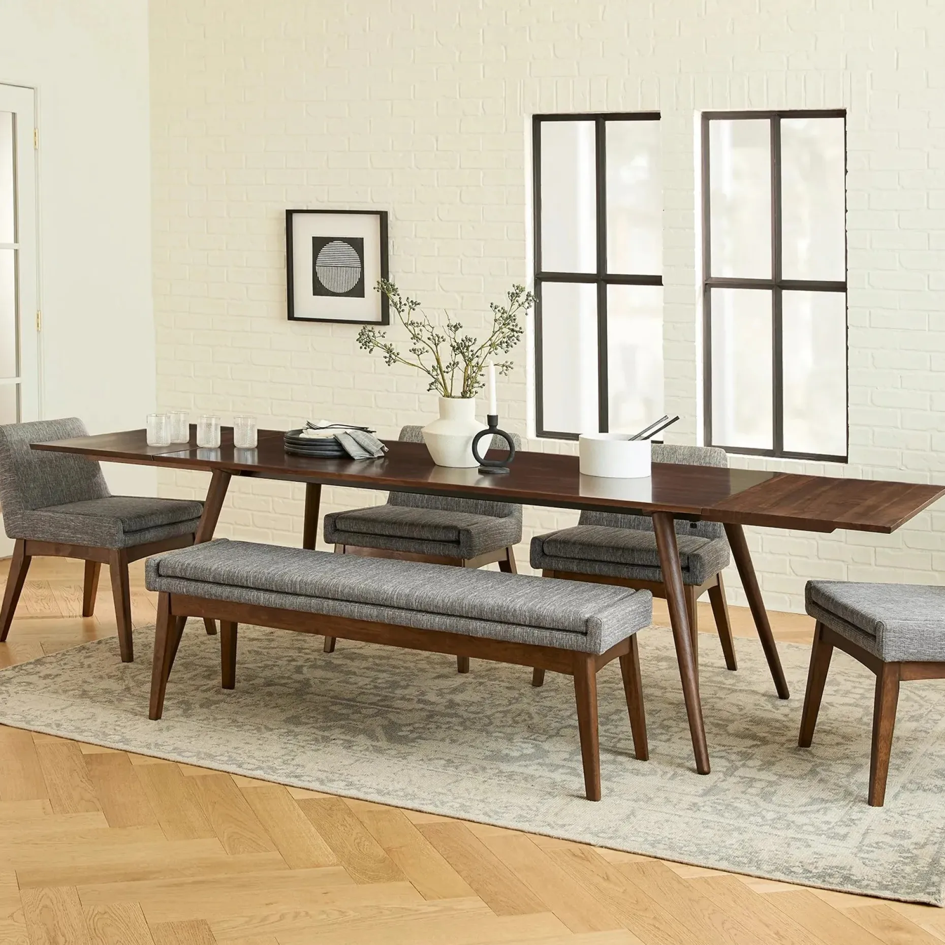 Seno 71" - 110" Extendable Dining Table - Walnut