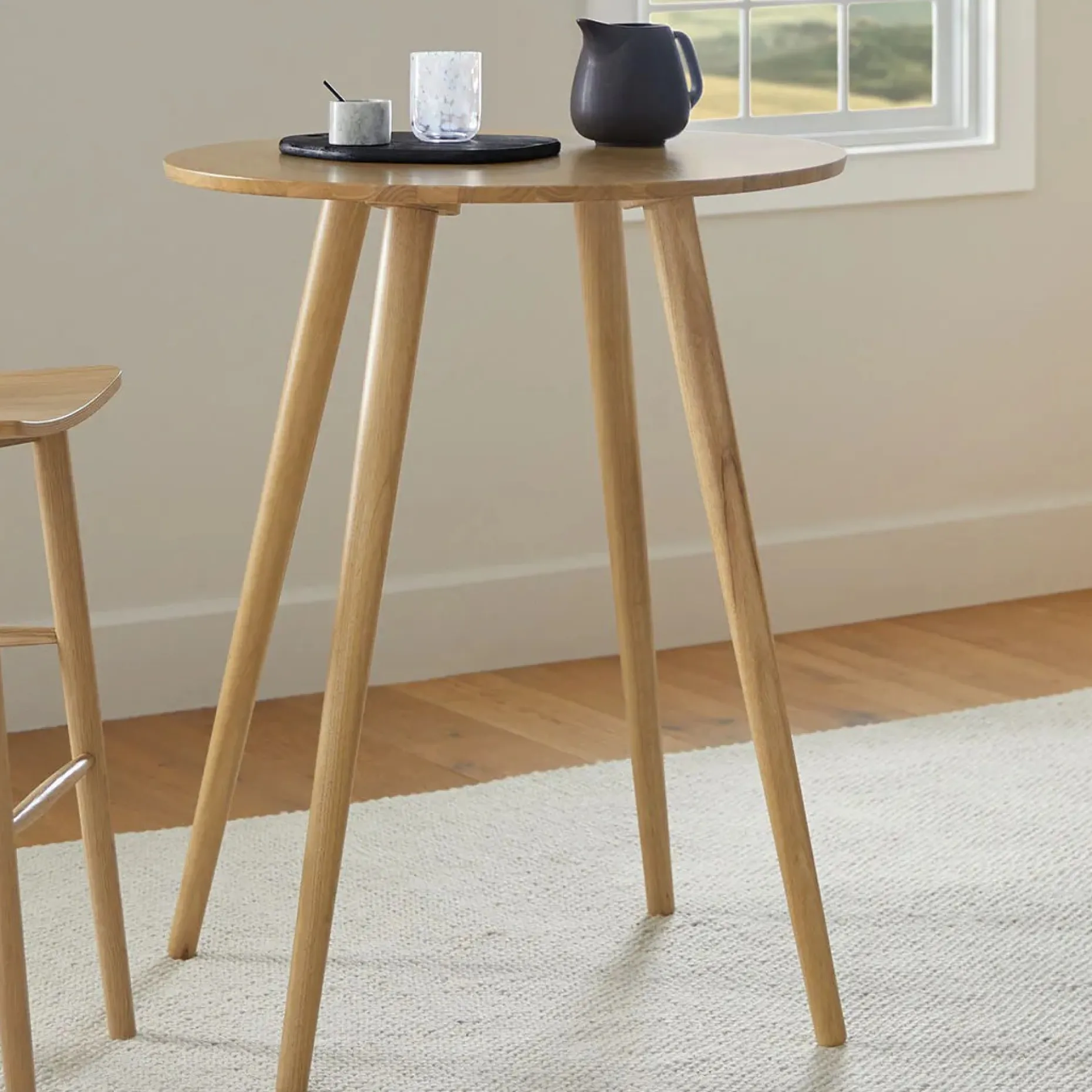 Seno Round Bar Table - Oak
