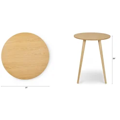 Seno Round Bar Table - Oak