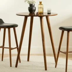 Seno Round Bar Table - Walnut