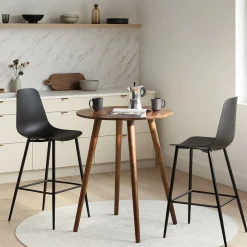 Seno Round Bar Table - Walnut