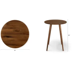 Seno Round Bar Table - Walnut