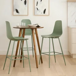 Seno Round Bar Table - Walnut