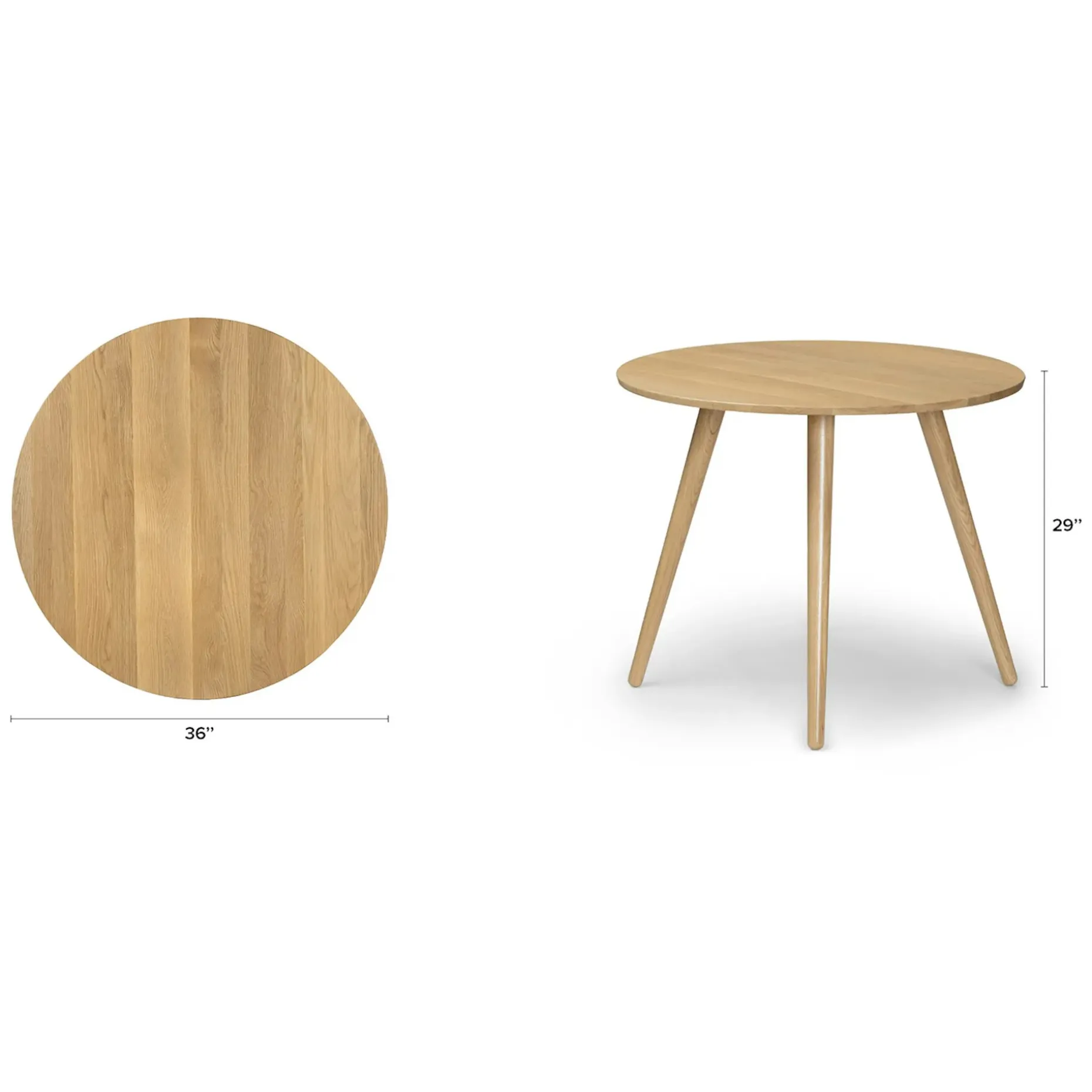 Seno 36" Round Dining Table - Oak
