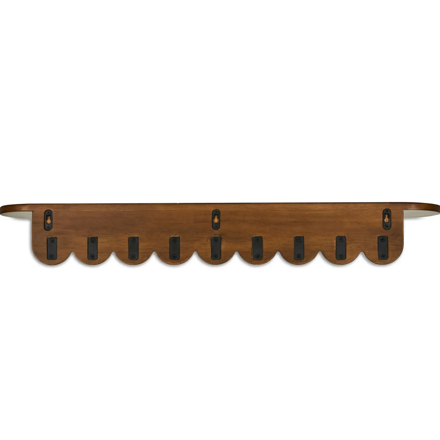 Shelly 38" Shelf and Coat Rack - Black and Walnut