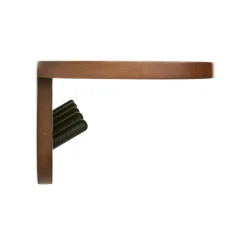 Shelly 24.5" Shelf and Coat Rack - Black and Walnut