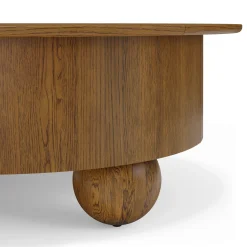 Sigrid 42.5" Storage Coffee Table - Smoked Oak