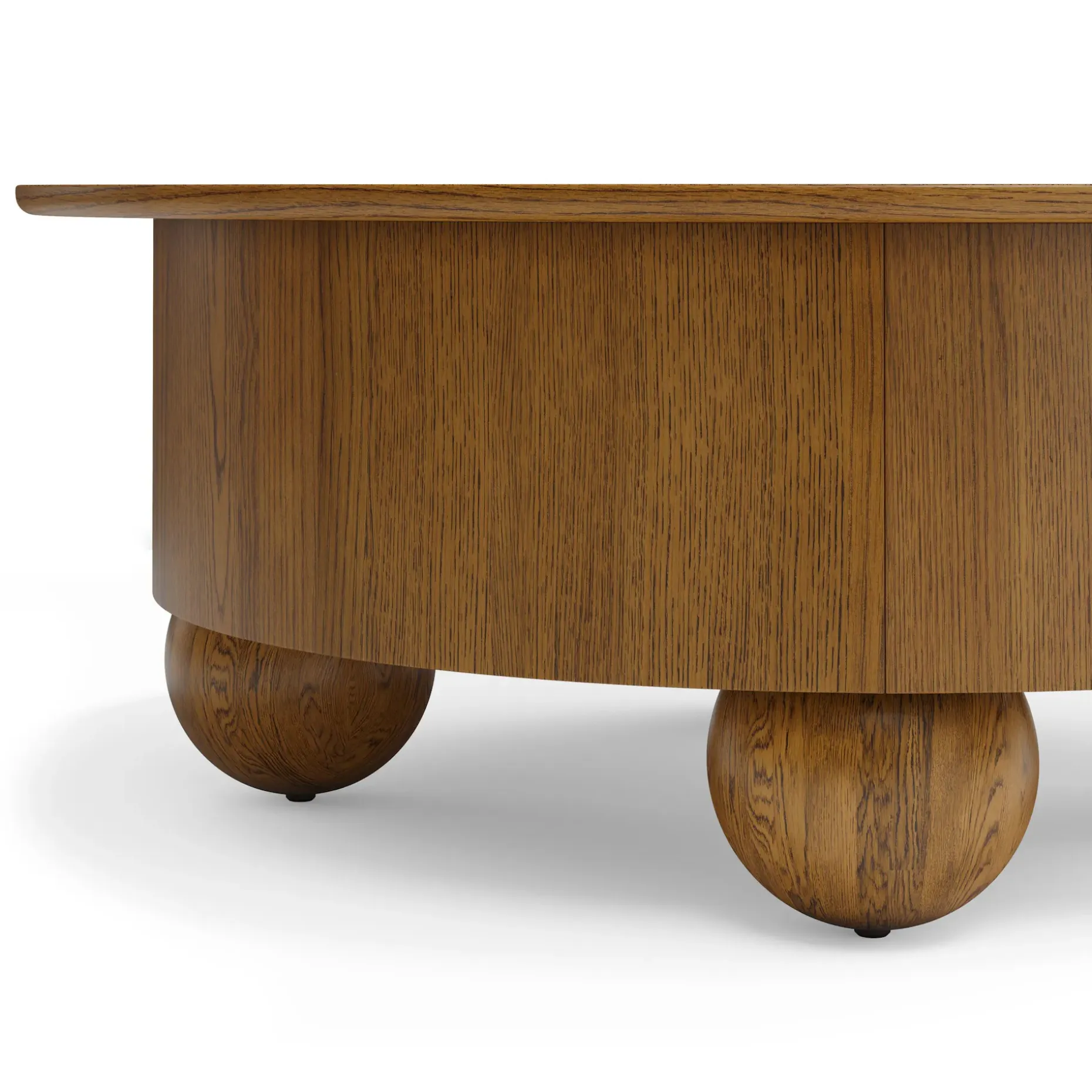 Sigrid 42.5" Storage Coffee Table - Smoked Oak