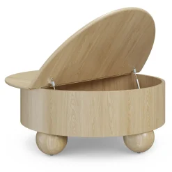 Sigrid 42.5" Storage Coffee Table - White Oak