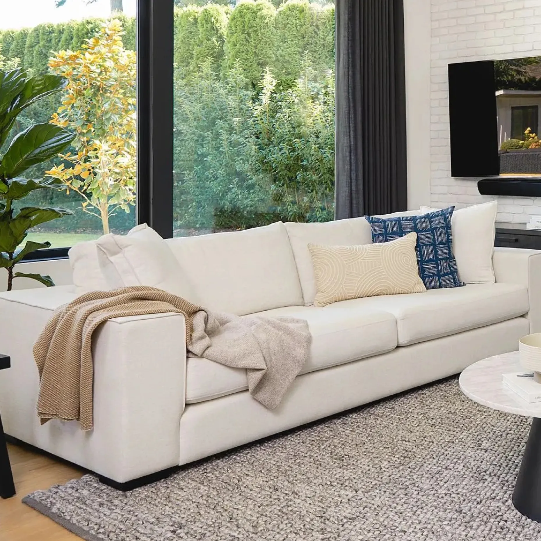 Sitka 99" Sofa - Quartz White