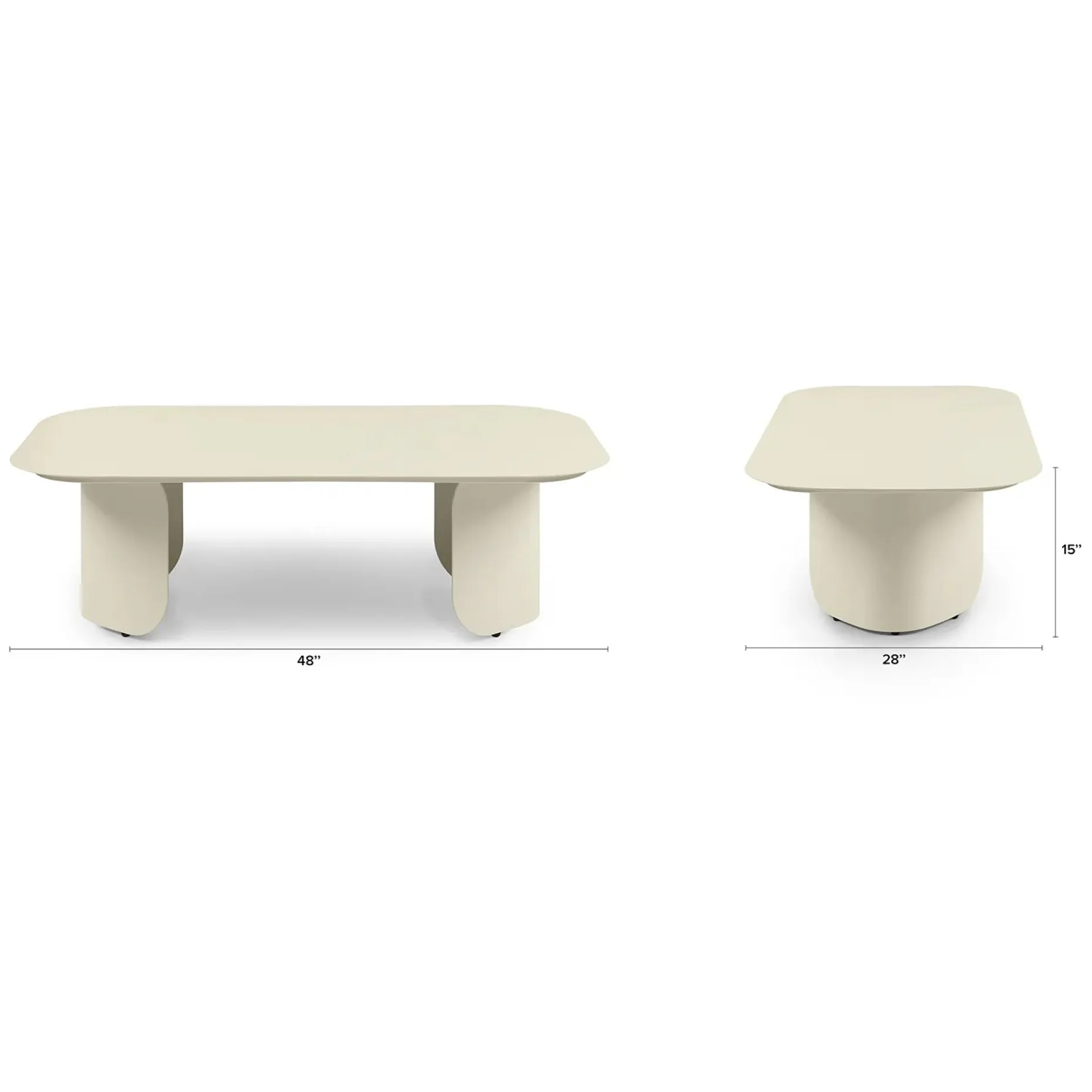 Skane 48" Outdoor Coffee Table - Taupe