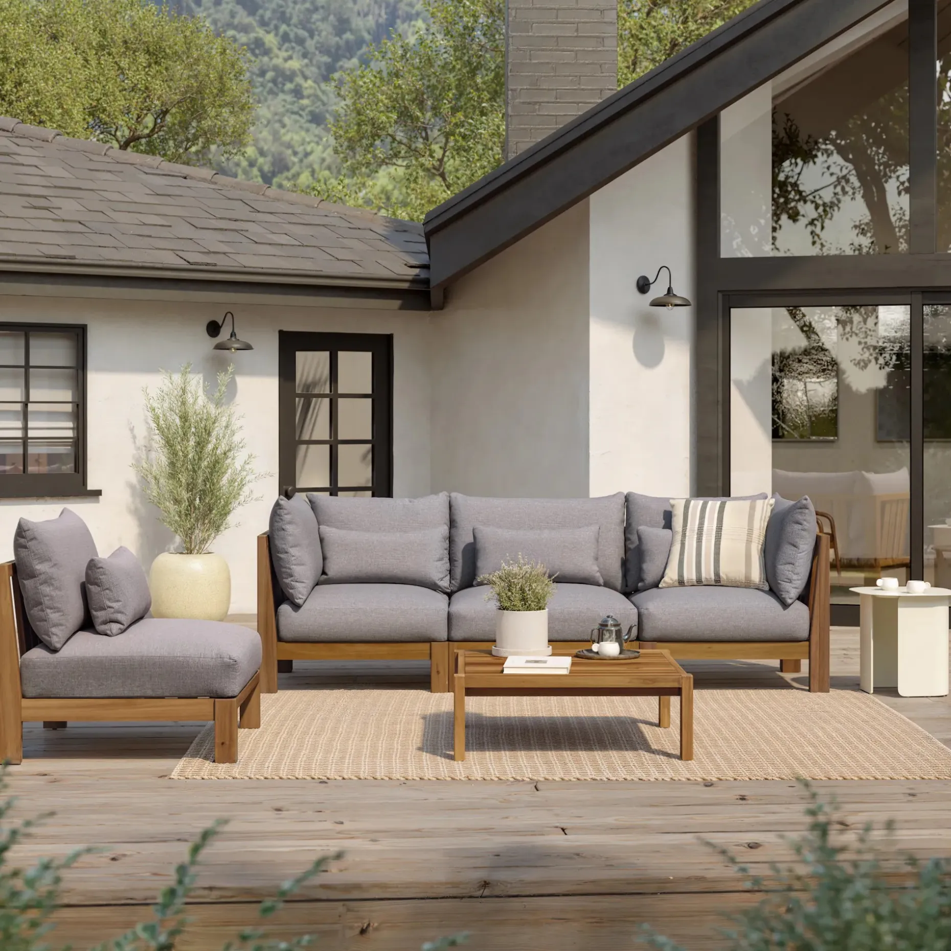 Skane Outdoor Side Table - Taupe