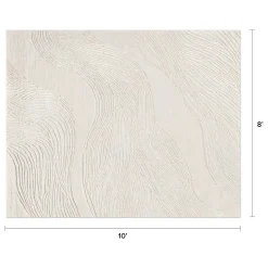 Sno 8 x 10 Wool Rug - Ivory