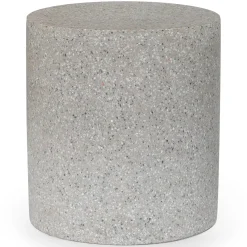 Solina Outdoor Stool - Gray Terrazzo
