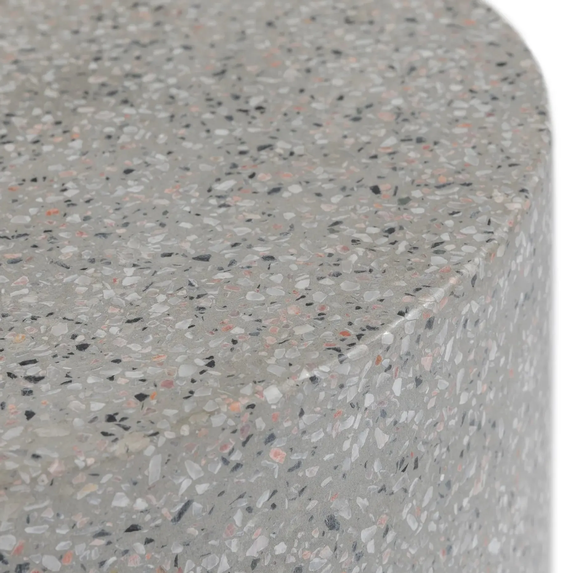 Solina Outdoor Stool - Gray Terrazzo