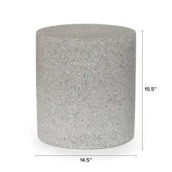 Solina Outdoor Stool - Gray Terrazzo