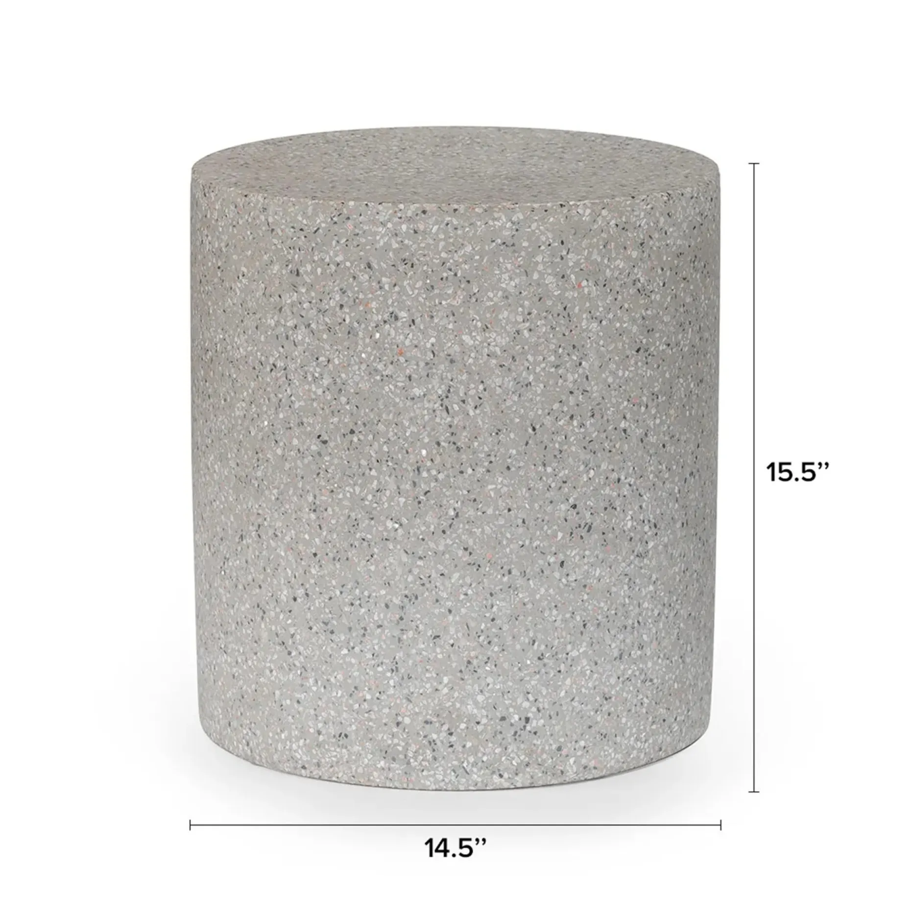 Solina Outdoor Stool - Gray Terrazzo